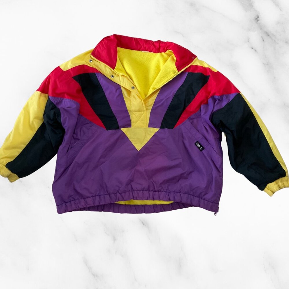 Rare Authentic Vintage 80s ISPO Colour Block Jacket
